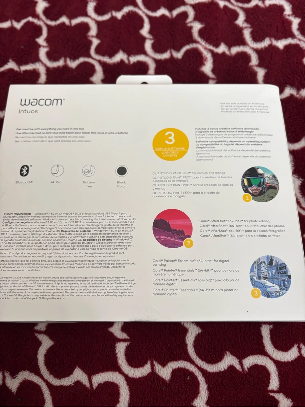 Wacom Intuos Small Bluetooth Creative Pen Tablet – Black
